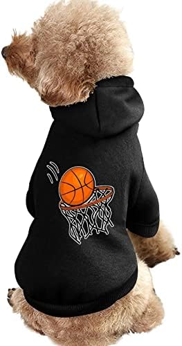 Sretna košarkaška mačka i pseća kapuljača meka i topla pseća dukserica džempera za male srednje kućne ljubimce s