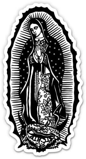 Naljepnica Virgin de Guadalupe - naljepnica za prijenosno računalo - vodootporni vinil za automobil, telefon, boca s vodom - Meksički