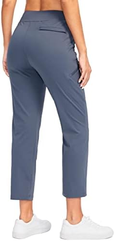 Santiny ženske golf hlače s 3 džepa s patentnim zatvaračem 7/8 Stretch Rashing visoki struk hlača za gležnjeve za žene putovanja