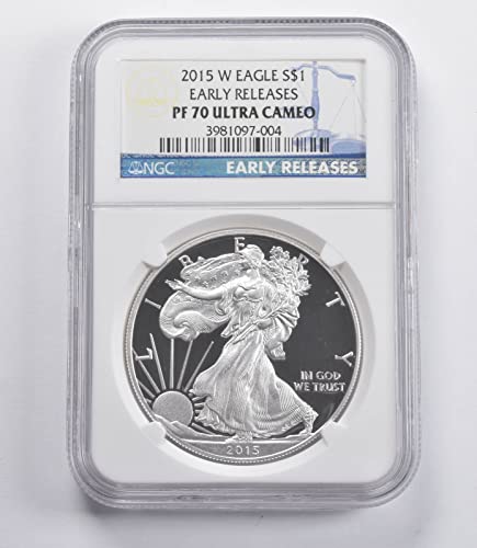 2015 W American Silver Eagle - rano izdanje - Profesionalno ocjenjivanje - Savršeni novčić - NGC PR70 Ultra Cameo