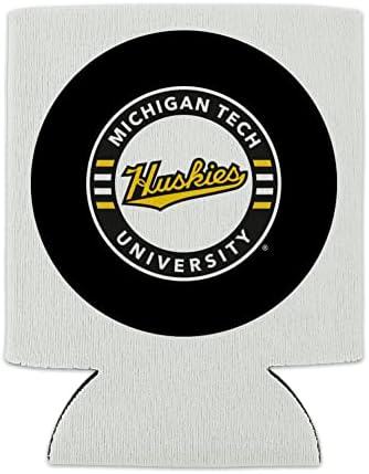 Michigan Tech sekundarni logotip može hladiti - pij zagrljaj rukav zagrljaj koji se može srušiti izolator - pića izolirani držač