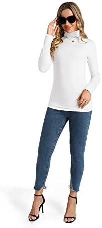 Ženske lagane tanke košulje kornjače s dugim rukavima meki toplinski pulover vrh
