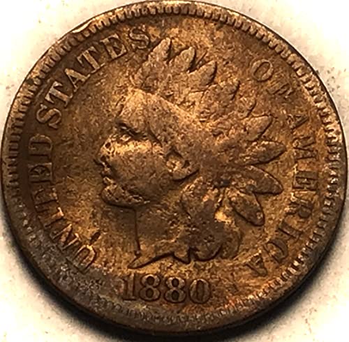 1880. p Indian Head Cent Penny Prodavač Dobar