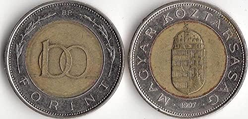Europska Europska Mađarska 100 Fuulin kovanica dvobojni metalni novčići umetnuti kovanice Slučajni strani kovanice 5 Philler kovanica