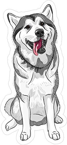 Dog Sibir Husky 7x3,2 inča Čovjekov najbolji prijatelj štene Animal America Sjedinjene Države Murica Color Naljepnica državna naljepnica