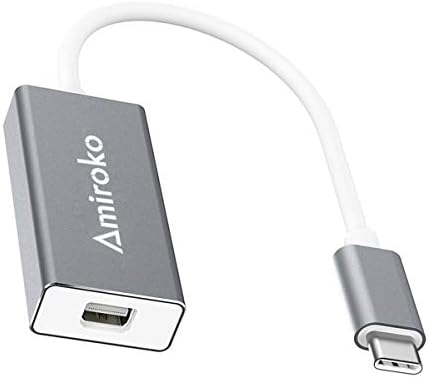 Amiroko USB-C to mini Displayport adapter, USB 3.1 Tip C do Mini DP Adapter Podrška 4K, 1080p za MacBook Pro, MacBook 12 , Alienware,