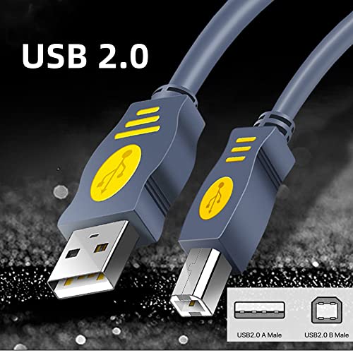 Kabel Qjin USB 2.0 za pisač HP OfficeJet Pro 8025e 9015e 8015e, Envy 6055e 6455e, Envy Inspire 7955e 7255e, 10 metara