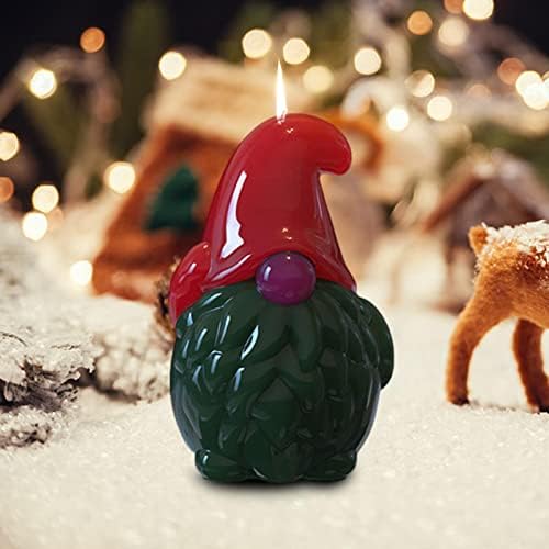 Hulzogul Gnome Ornament kalup, silikonski kalup, 3D gnome kalup silikonski patuljasti silikonski kalup za DIY boju za izradu svijeća