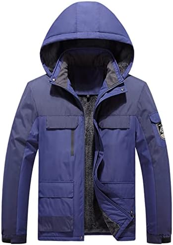 ADSSDQ jeseni kaput za muškarce, dugačka kućna odjeća dugih rukava Windbreaker muškarci zima puni zip colorblock krzno kaputi11
