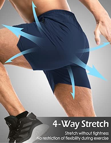 Aoley muške teretane kratke hlače 5 Brzi suhi trening trčanje kratkih hlača sa džepovima s patentnim zatvaračem lagane sportske atletske
