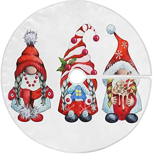 Oarencol Božićna slatka dama Gnome božićno drvce suknja 36 inčni Xmas praznična zabava mat ukrasi