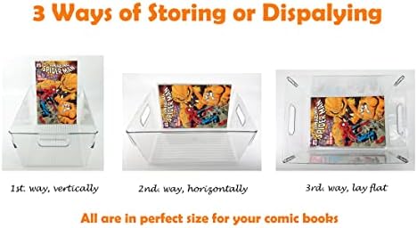 Skladištenje i zaslon stripa Stražica, kutije za pohranu stripova s ​​ručkama, kolekcionari, držač stripova i organizator, prodavaonice