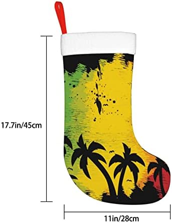 Auguststern božićne čarape Havaji Rasta Jamajka dvostrani kamin Viseće čarape