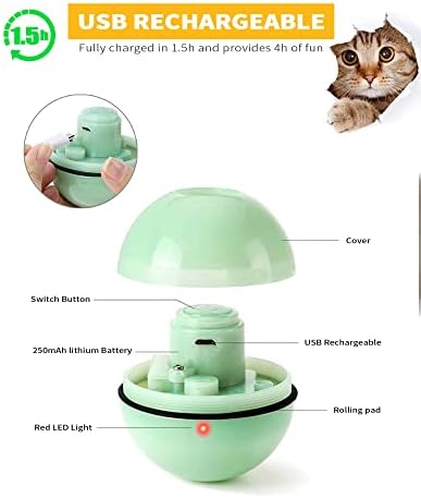 Pametne interaktivne igračke za mačke za mačke punjiva automatska rotirajuća LED Svjetiljka za mačke za mačke stimuliraju instinkt