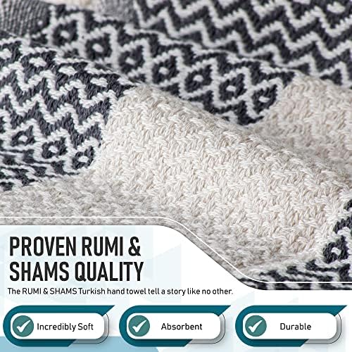 Rumi & Shams | Turski ručni ručnik za kupaonicu | 2 PCS ručnici za ručnike za kupaonicu | pamučne ručnike kuhinje | 16x35 Boho