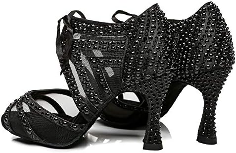 VCIXXVCE ženske čipke up latino balske plesne cipele Rhinestone salsa tango performanse Plesne čizme, model-l435