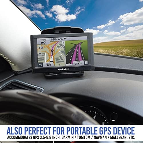 Dash Mount GPS i držač telefona - Neklipni, podesivi, samo -ljepljivi, Garmin Nuvi Drive Dezl Drivesmart, Navman, Tomtom, Magellan