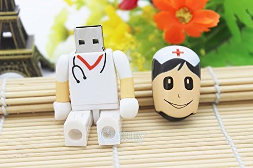 2.0 Bijela medicinska sestra liječnik Medicinski kirurg RN 128GB USB Flash Flash palac Storage Uređaj Slatka novost crtana crtana u