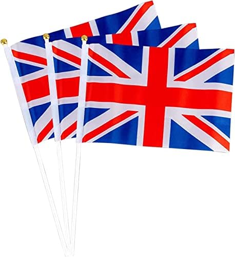 100pcs Union Jack ručne zastave platinasti jubilej kraljice mahanje zastavom Kraljevska ulična zabava Proslave sportski događaji Pub