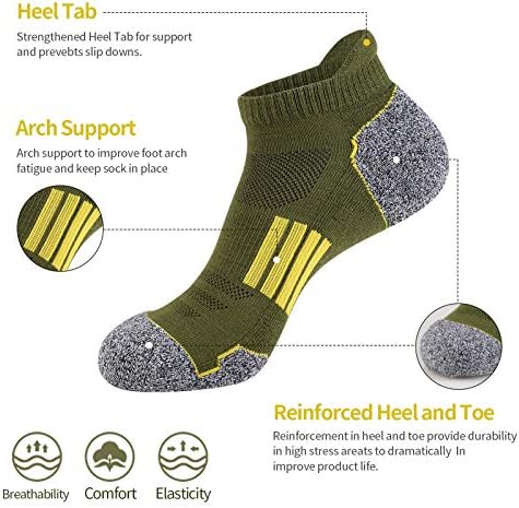 ; Muške sportske čarape za trčanje s niskim izrezom gležnja za muškarce 6 parova veličina čarapa 10-13