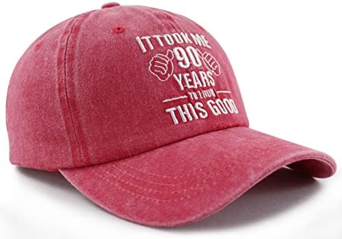 Trebalo mi je 90 godina da stvorim ovaj dobar šešir za žene i muškarce, zabavnu bejzbolsku kapu s vezom za 90. rođendan