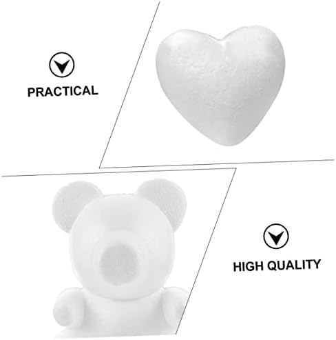 Musisaly 30 PCS Model Poklon pjena Bijeli set zanatske igračke Artifiales para vijenac srce Valentinovo Dnevni obrt Diy Crafts Rose