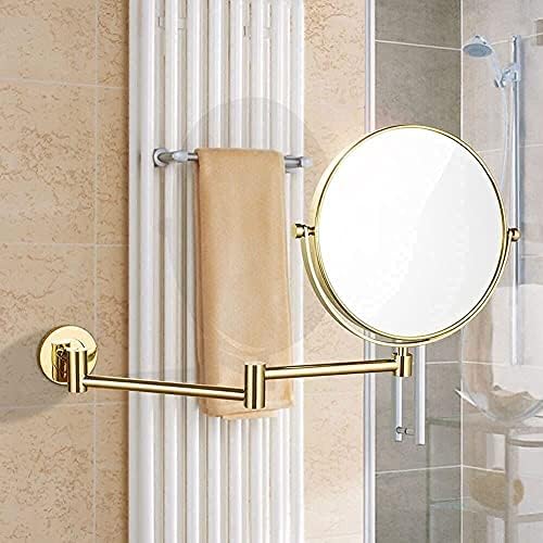 Zidno montirano zrcalo sa make s 10x povećanjem, 8 -inčni dvostrani isprazni zrcalo, kozmetičko ogledalo za brijanje za kupaonicu