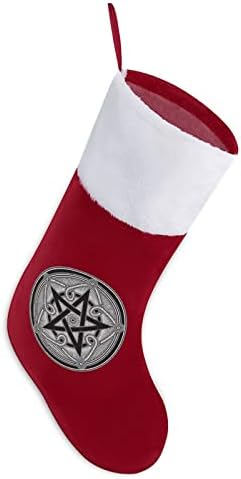 Siva pentagram pentagrama božićna čarapa slatka čarapa Djeda Djeda Božićnjaka za ukrase za ukrase božićnih drveća darovi