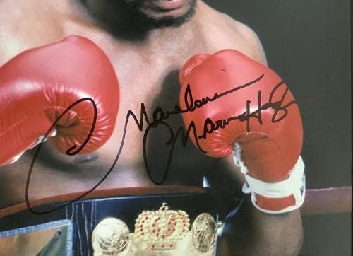 Čudesni Marvin Hagler potpisao fotografiju 11x14 bokserski šampion Autograf Hof Nice JSA - Fotografije s autogramiranim boksom