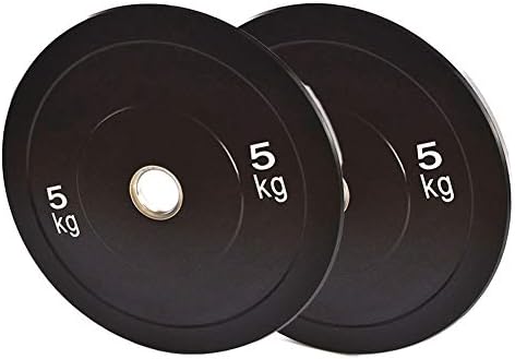 Puni gumeni disk 1-para dizanje utega u težini ploča s težinom, otporna na kapi i izdržljiva vježba teretane fitnes mišića, crno