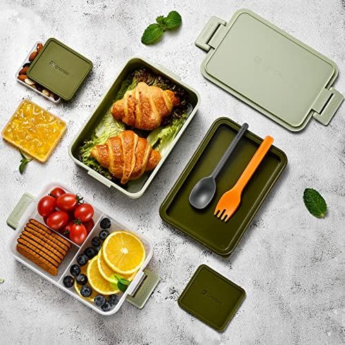 LINOROSO 2 PCS BENTO BENTO BOX BOX BOX BOX | Upoznajte sve vaše potrebe za hranom, salatom i kutijom za užinu, premium bento kutija