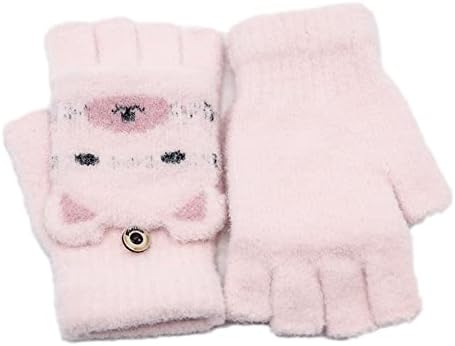 Qvkarw Outdoor rukavice za odrasle žene plus baršun zadebljanje slatka crtića za odrasle točke rukavice za prstima zima tople slatke