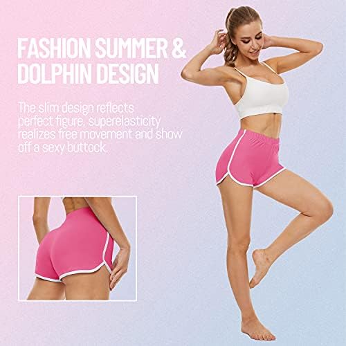4 Paketne kratke hlače za žene - Sportski ples kratke hlače Summer Workout Athletic Shorts za trčanje u teretani joga