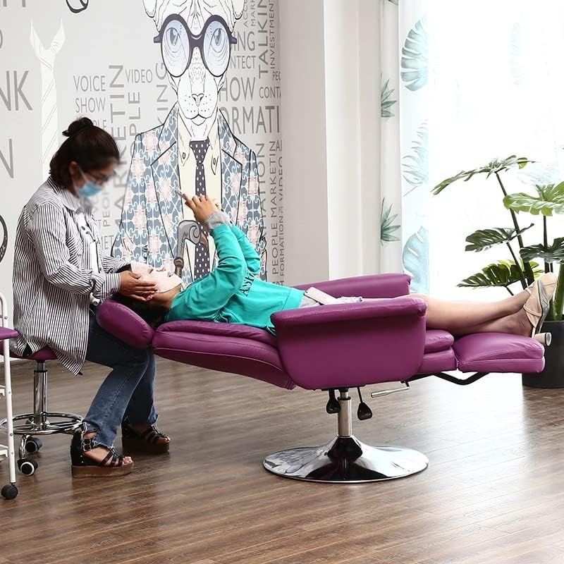 Multifunkcionalna brijačka stolica u stilu podignute okretne stolice sa zavaljenim naslonom salonski namještaj disk noge stolica za