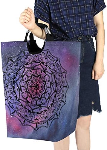 _ Cvijet mandale prekrasna Zvjezdana galaksija maglica Universe Print Velika torba za rublje Košarica torba za kupovinu sklopiva košara