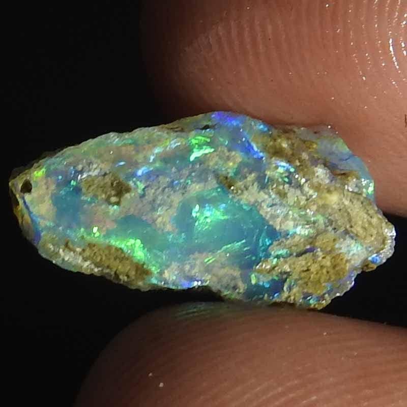 Jewelgemscraft ™ 03.20cts. Ultra vatreni sirovi kamen, prirodni grubi, kristali dragulja, etiopska opalna stijena, zalihe nakita, iscjeljenje