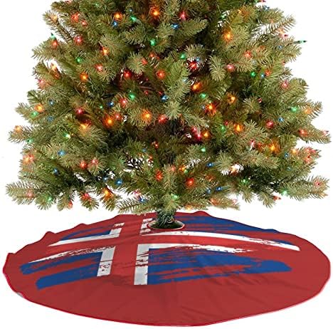 Vintage Icelander zastave božićno drvce suknja meka božićna mat za božićni ukras za prazničnu zabavu 30 x30