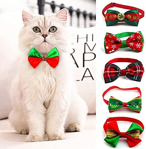 Božićne kravate za kućne ljubimce, slatka božićna ogrlica Dosadajući mačji mačji ovratnik za božićni pas mačji ukras