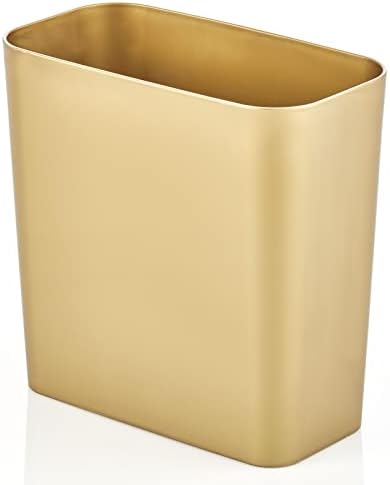Kvadratna neraskidiva plastična mala kanta za smeće za kupaonice, toaletne sobe, kuhinje, kućni ured-ukras od ružičastog zlata