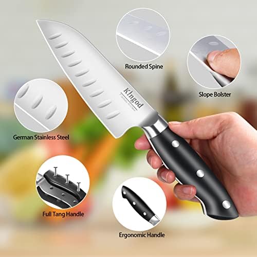 Japanski set noževa za kuhare od 4 komada, Set Ultra oštrih kuhinjskih noževa u kutiji, njemački nehrđajući čelik s visokim udjelom