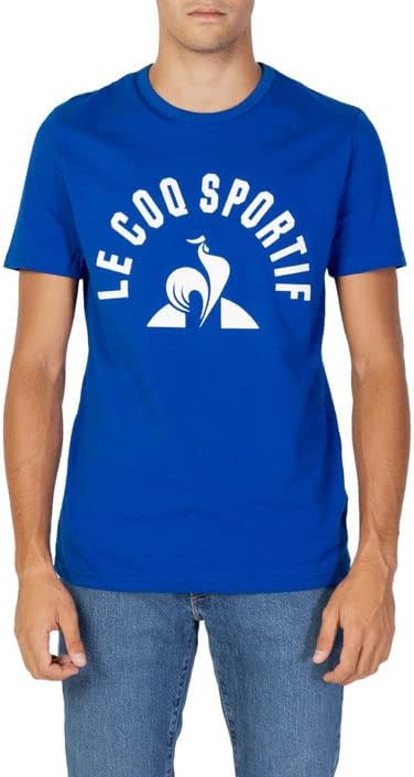 Le Coq Sportif Mens Bat br.2 Retro logotip majica plava/bijela