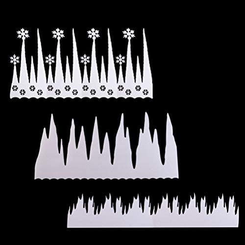 2 lista božićna imitacija ledene trake dekor staklenog prozora ukrasna ledenica biserni pamuk lažni stereoskopski ukrasi ledenica maketa