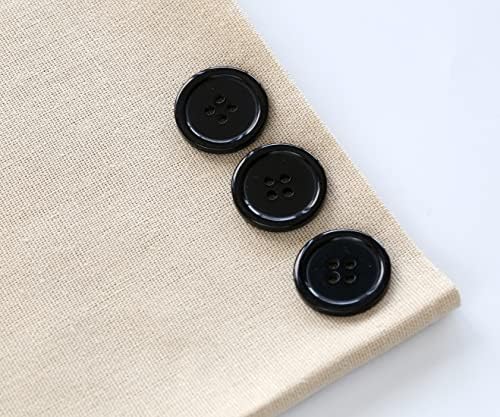 Ganssia 7/8 inčni gumbi za crne boje šivanje gumba za smolu za zanatske scrapbooking paket od 70 pcs