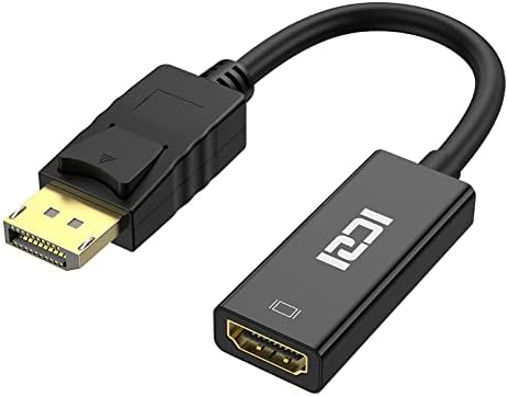 ICZI DisplayPort na HDMI 4K adapter, jednosmjerni DP na HDMI adapter kablovske adaptera Converter Zlatni monitor za monitor za računalo,
