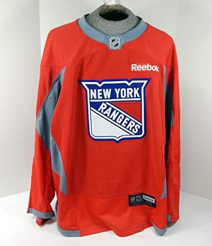 New York Rangers Game koristio je crveni trening Jersey Reebok NHL 58 DP29931 - Igra korištena NHL dresova