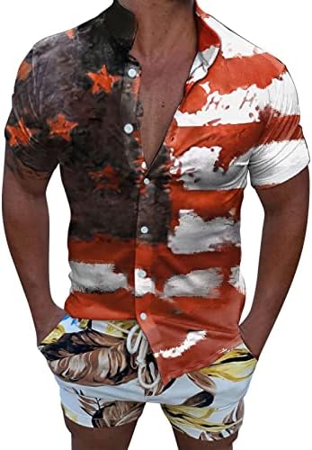 Ljetne Muške majice za vježbanje, Muška proljetna bluza na plaži sa zastavom, Ležerne majice kratkih rukava s printom, ljetni top za
