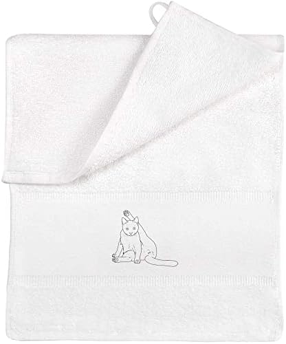 Azeeda 'Mačka čišćenje to je bum' flanel/gostujući ručnik