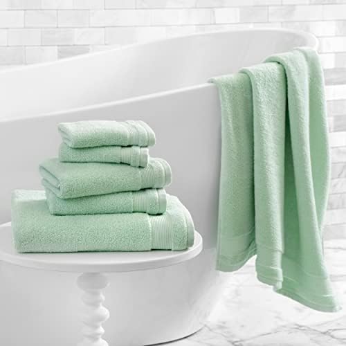 Martha Stewart teksturirana ručnika za kupanje pamuka - 6 komada | 2 ručnika za kupanje, 2 ručnika za ruke, 2 krpe | Brzo suho,