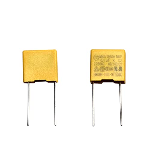 FIELECT 50PCS sigurnosni kondenzatori 0,1UF 275V polipropilenski filmski kondenzatori 10 mm pin žuti za sigurnosnu opremu