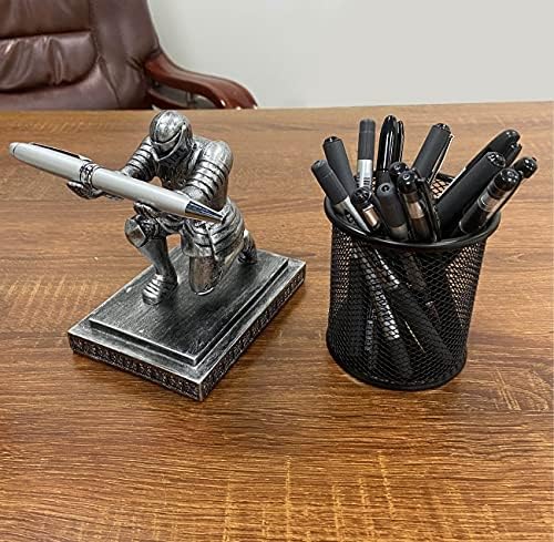 OFIIDX izvršni držač viteza olovke s olovkom personaliziranim dodacima za stol dekor kućni ured cool olovke željezo